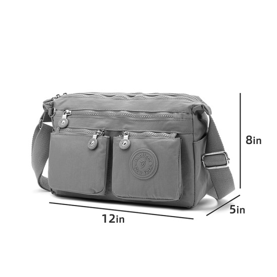 Shalala New York Lightweight and Convenient Multi-Layer Zipper Crossbody Bag 