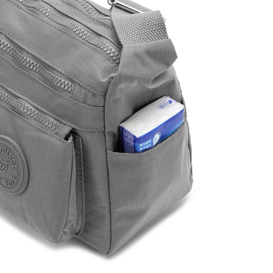 Shalala New York Lightweight and Convenient Multi-Layer Zipper Crossbody Bag 